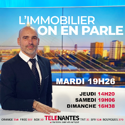 Vincent Perrocheau, conseil immobilier à Nantes, anime l'émission de Télé Nantes sur l'immobilier